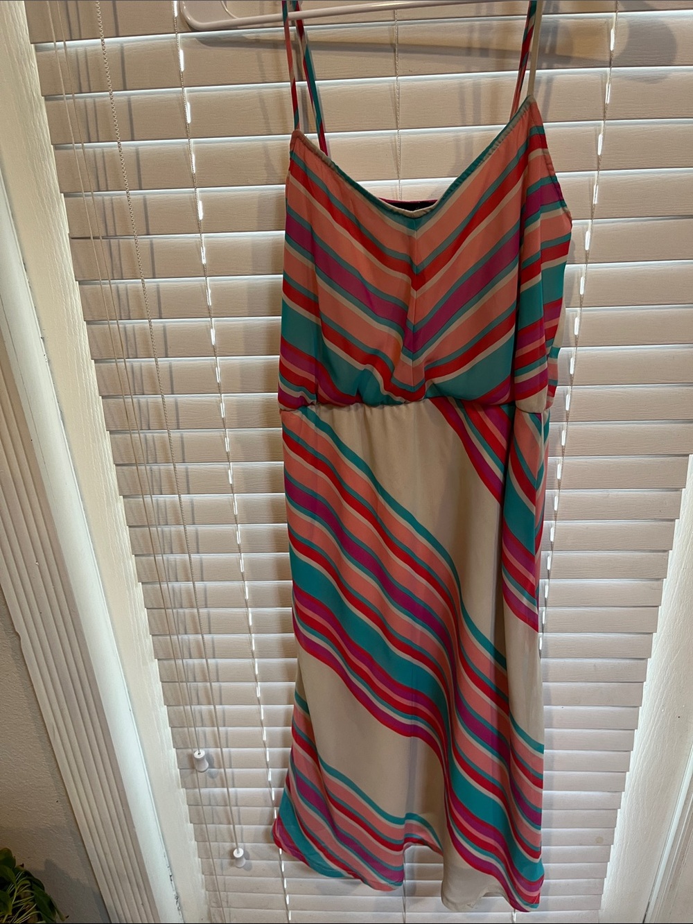 HeartSoul Teal & Pink Striped Midi Sundress